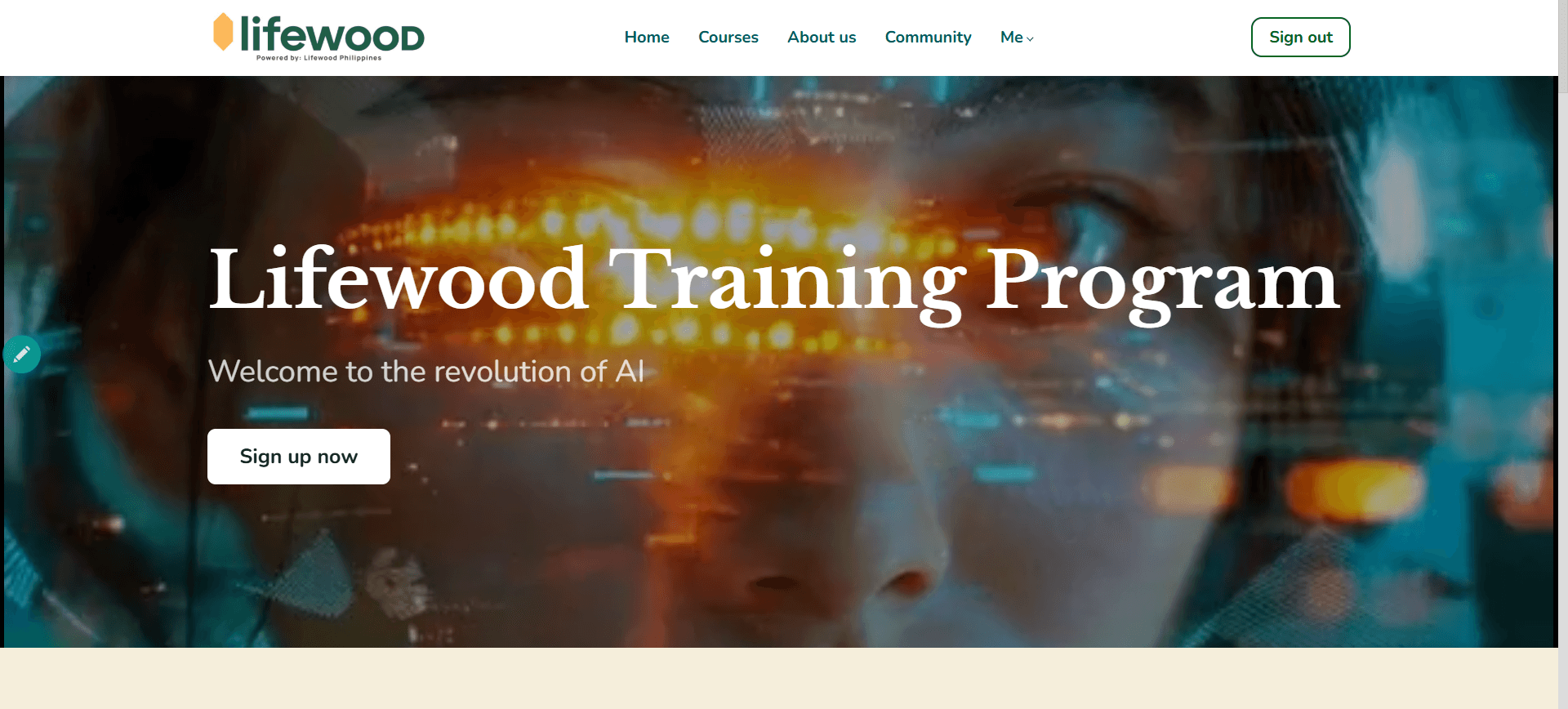 Lifewood Training LMS, branded LearnWorlds learning platform for AI training courses
